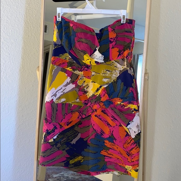 Tibi Printed Strapless Dress Sz. 8 - Picture 4 of 4